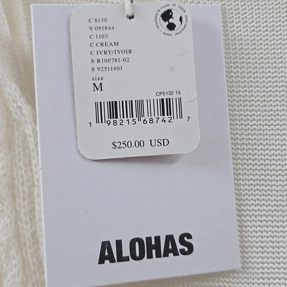 Alohas Triza Cream Knit Lace-Up Maxi Sweater Dress - Picture 9 of 15